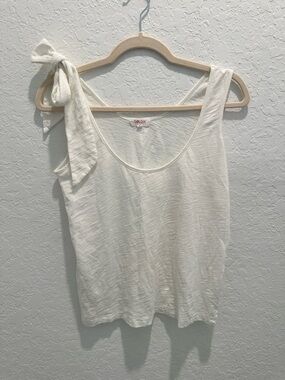 Goldie Cream One-Shoulder Tie Tank
